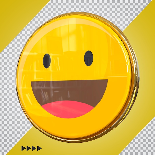 Emoji en facebook 3d render