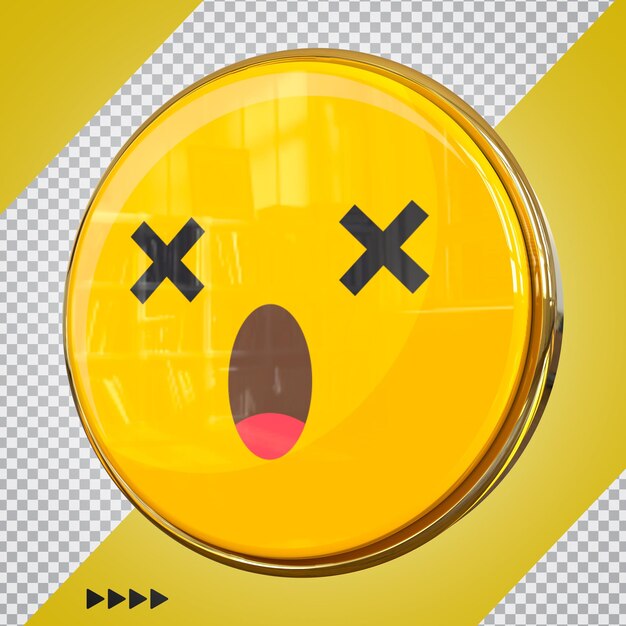 PSD emoji en facebook 3d render