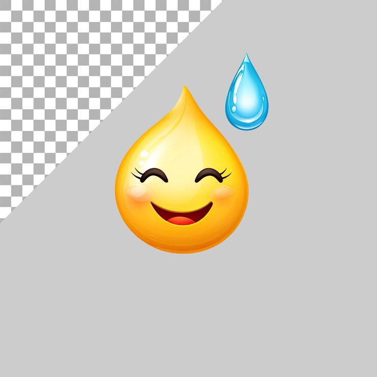 PSD un emoji feliz con su lengua sobresaliendo en un fondo transparente