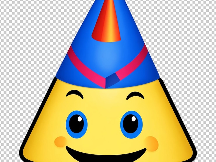 PSD emoji de fiesta de cumpleaños celebrar emoticon sombrero