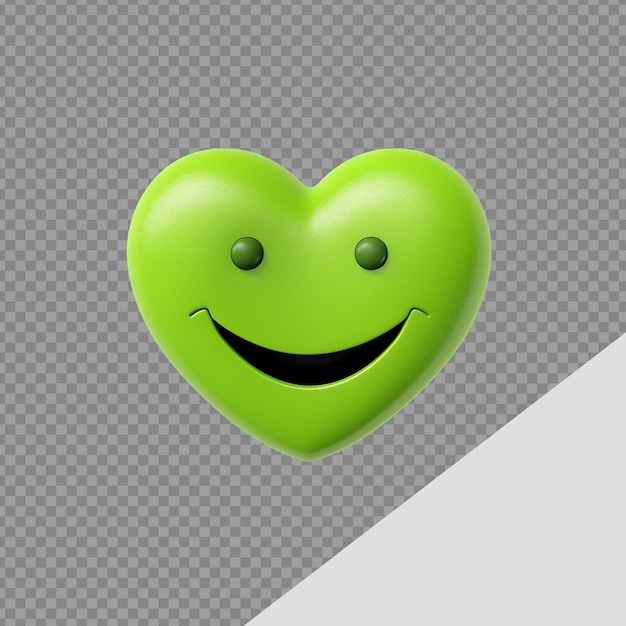 El emoji de forma de amor png aislado en un fondo transparente