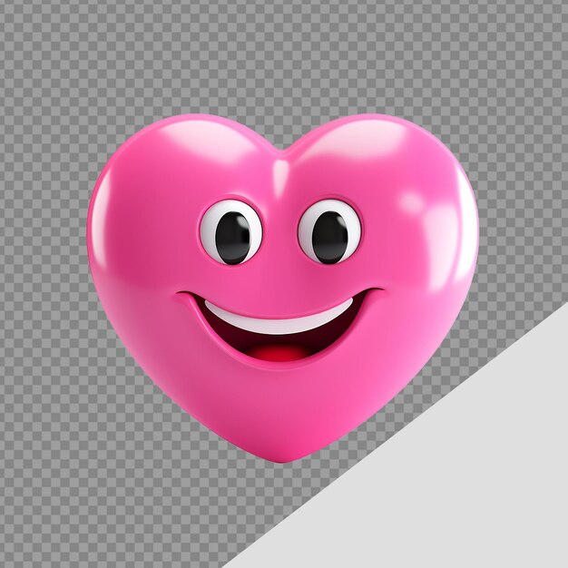 Emoji De Forme D'amour Isolé Sur Un Fond Transparent