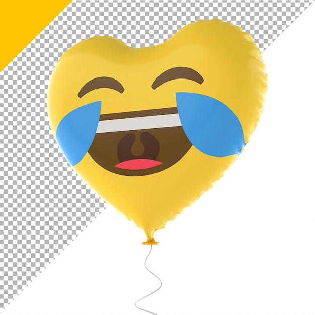 Emoji-freude-ballons 3d rendern