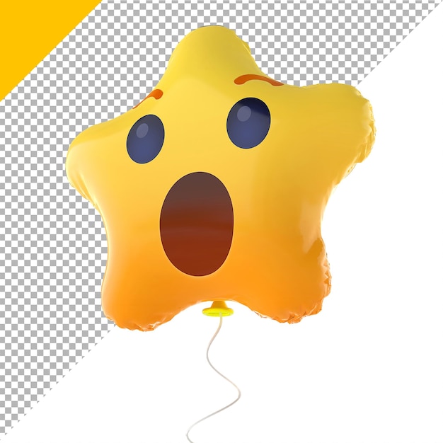 Emoji guau globos estrella 3d