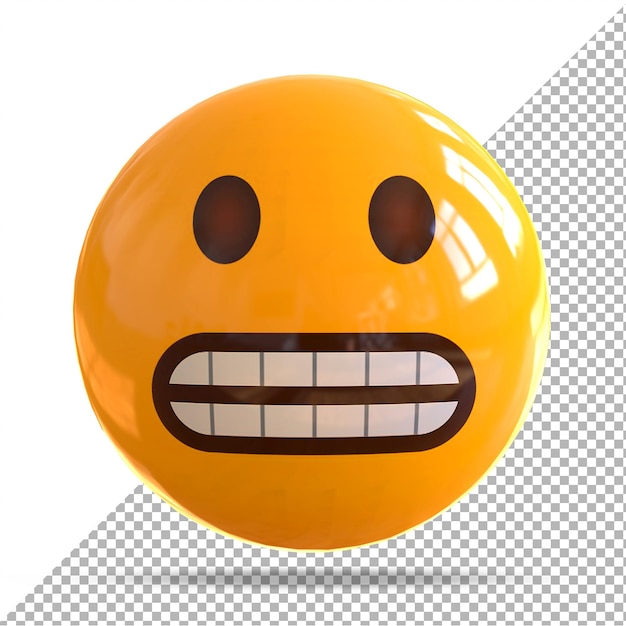 Emoji haciendo muecas cara facebook render 3d