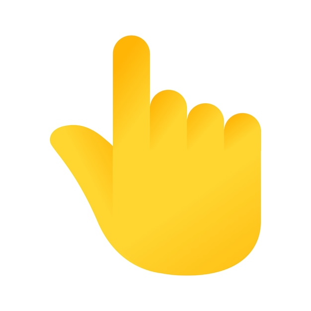 Emoji-Hand isoliert