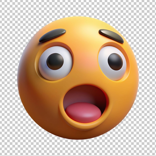 PSD emoji impreso en amarillo en 3d