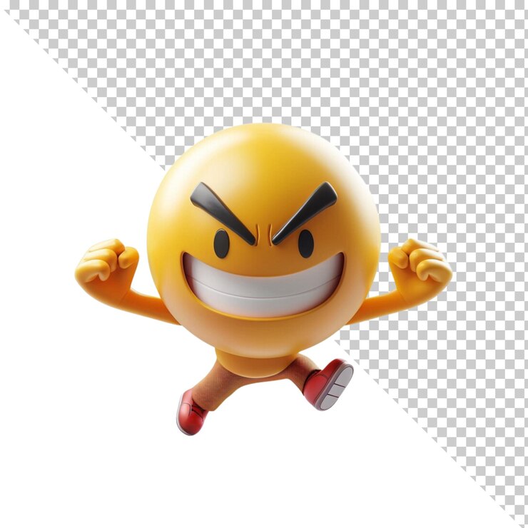 PSD emoji isolado em fundo transparente