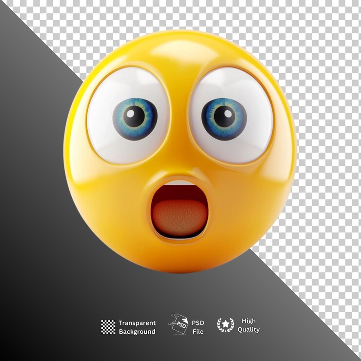 PSD emoji isolé sur un fond transparent