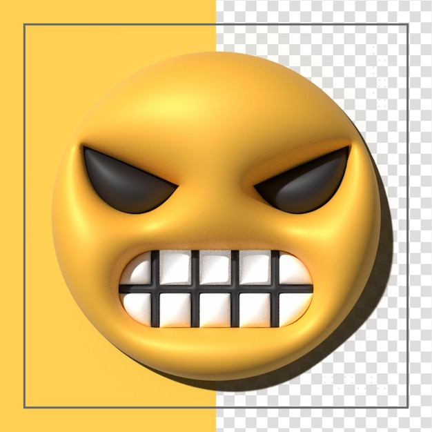 PSD emoji jaune amour émoticônes visages avec des expressions faciales icônes emoji stylisées 3d