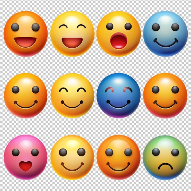 emoji misti su sfondo bianco