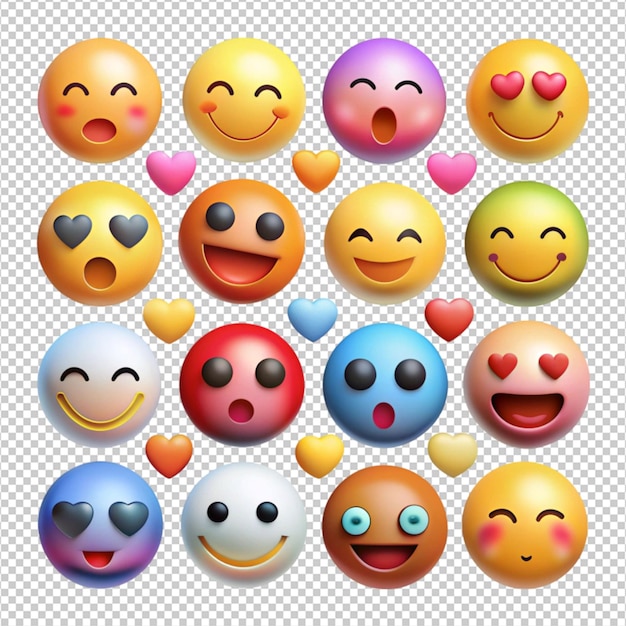 emoji mixte sur fond blanc