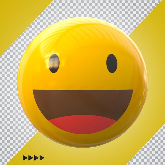 PSD emoji no facebook 3d render