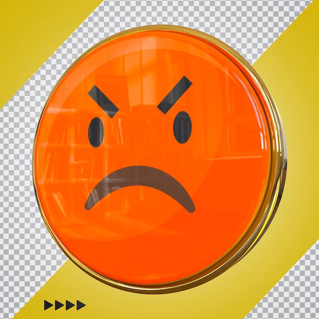 PSD emoji no facebook 3d render