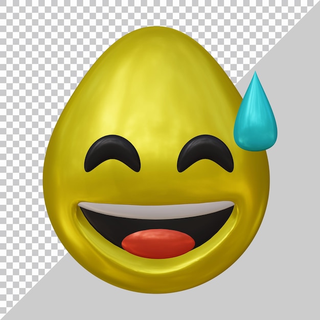 Emoji o emoticono para redes sociales en 3d render