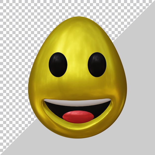 PSD emoji ou emoticon para mídias sociais em renderização 3d