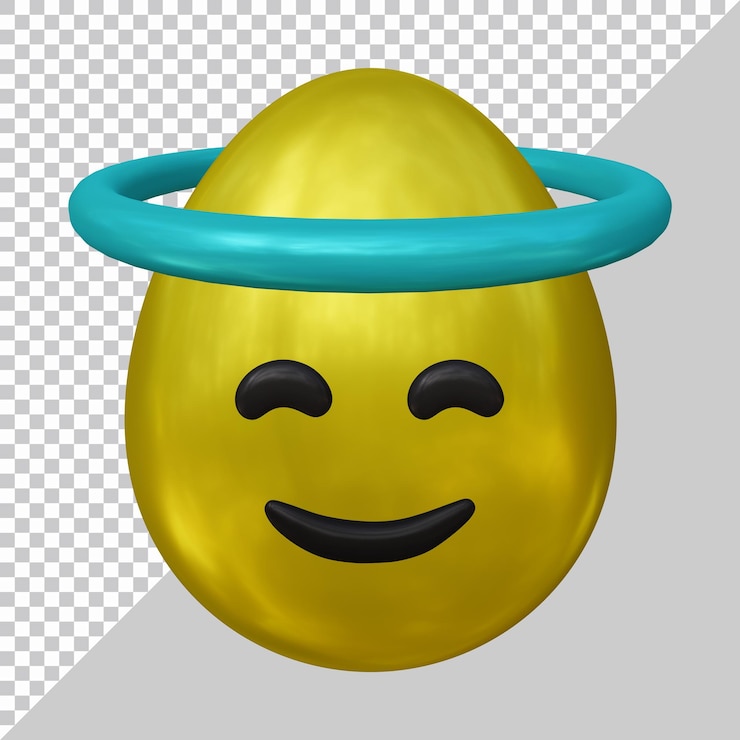 PSD emoji ou emoticon para mídias sociais em renderização 3d