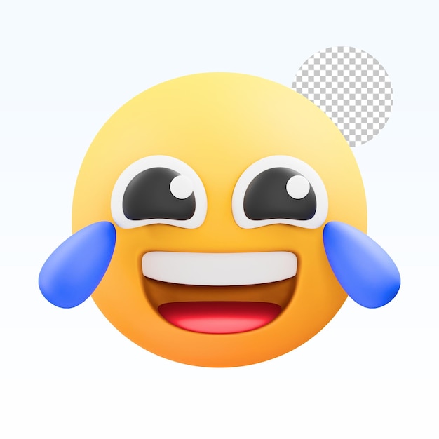 El emoji de la risa es una ilustración 3D.