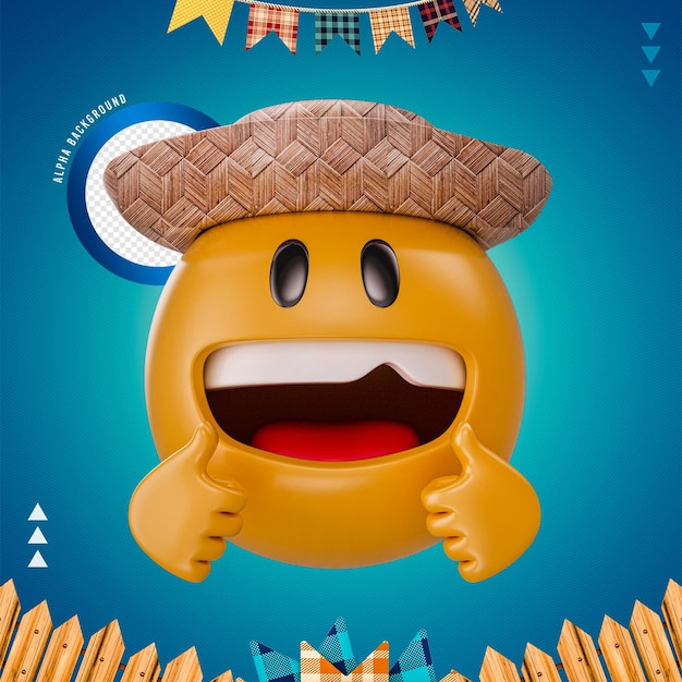 PSD emoji sao joão