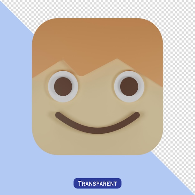 Emoji sonriente en estilo 3d