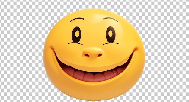 PSD emoji sorridente em fundo transparente