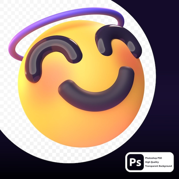 PSD emoji triste em renderização 3d para web ou apresentação de ativos gráficos