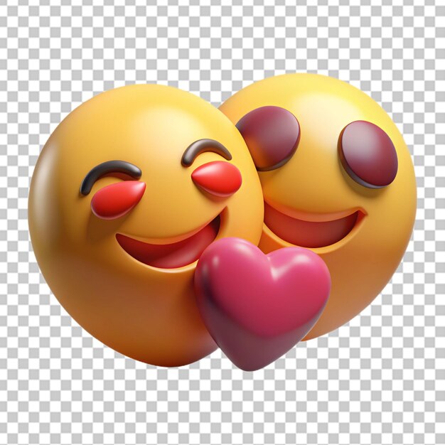 Emoji umarmt ein anderes emoji mit liebe