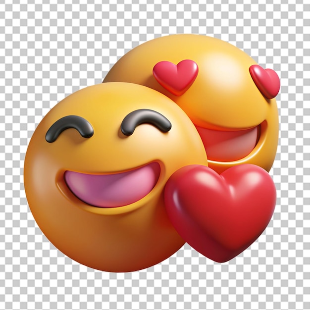 PSD emoji umarmt ein anderes emoji mit liebe