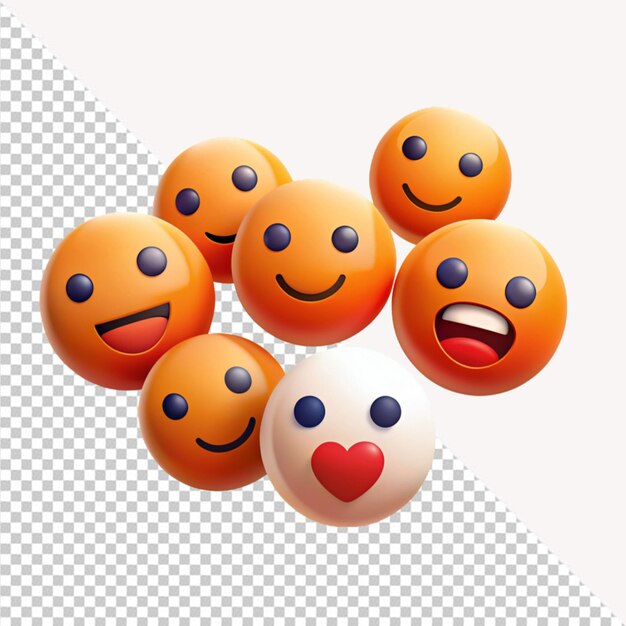 Un Emoji De Visage Heureux Sur Un Fond Transparent