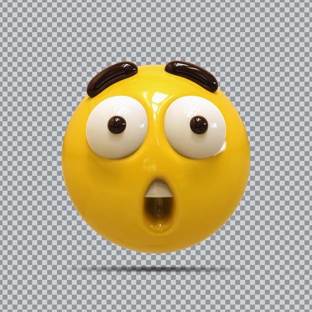 emoji wow rendu 3d