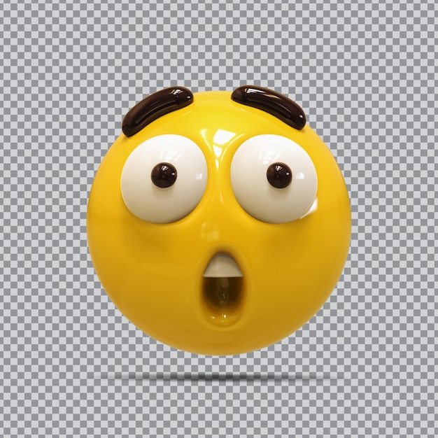 PSD emoji wow rendu 3d