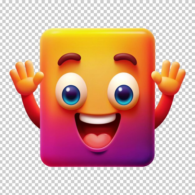 Des Emojis Carrés Avec Des Mains Expressives