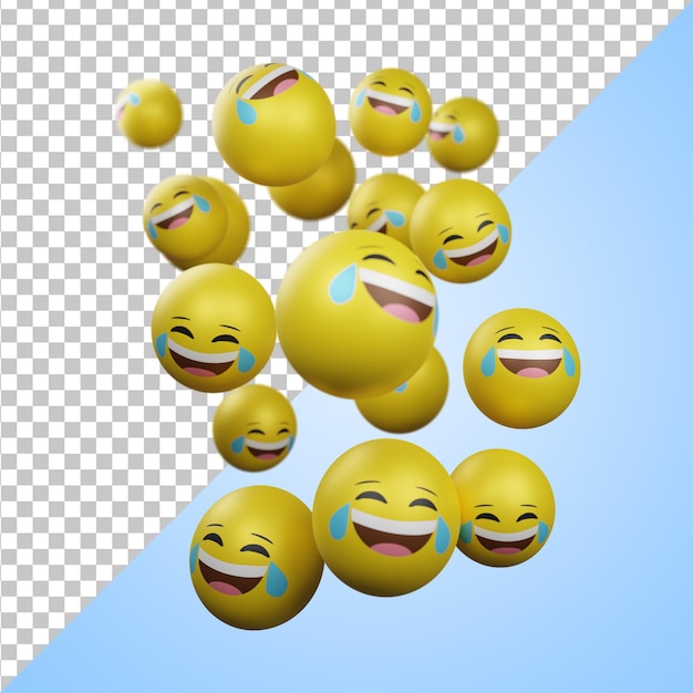 Emoticon che ridono 3D