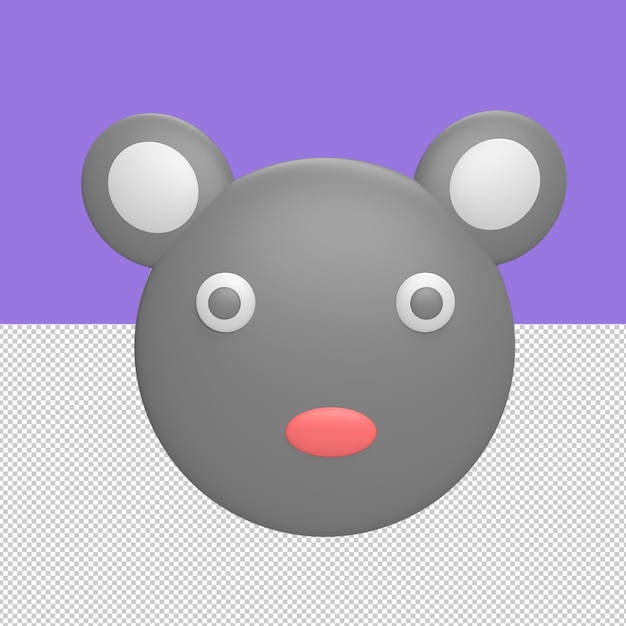 Emoticon Koala 3D-Symbol Modell Cartoon Stil Konzept rendern Illustration