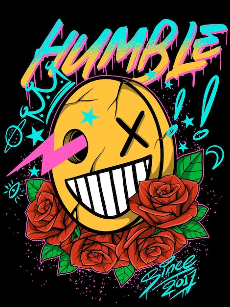 L'émoticone du sourire humble