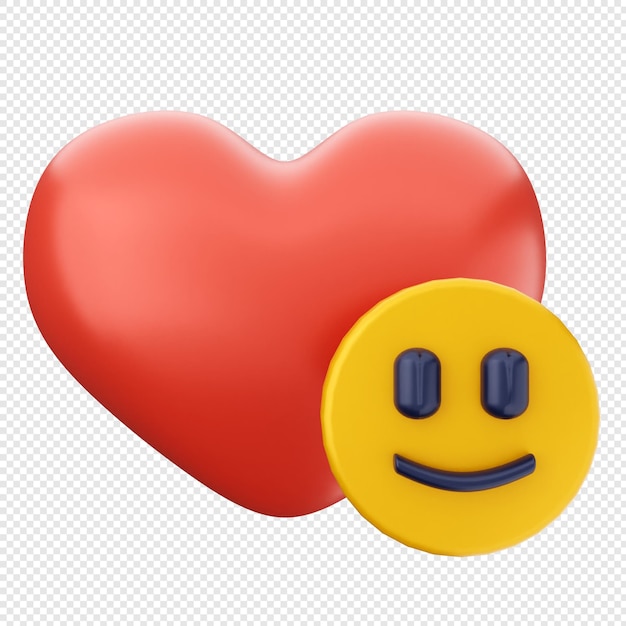 Les émoticônes d'amour de la Saint-Valentin en 3D