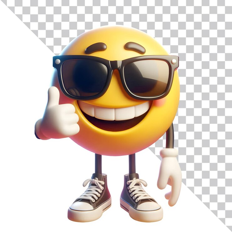 Emoticones lindos con gafas de sol