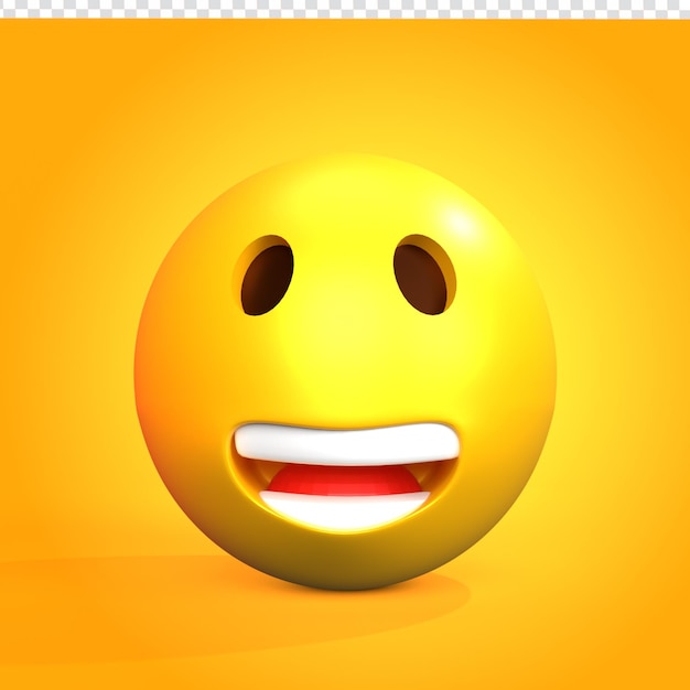 PSD emoticono 3d sonrisa feliz render 3d