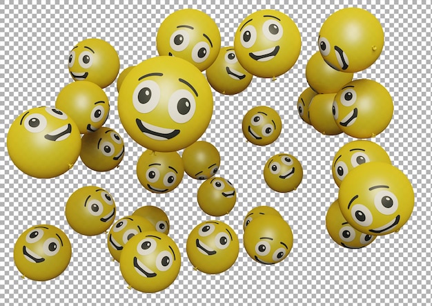 Emoticono de globo de cara sonriente o emoji perfecto para medios sociales, marca, promoción publicitaria