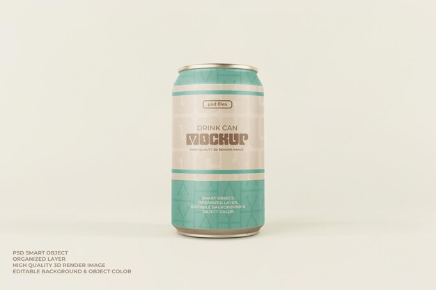 Empaque de envases de botellas de refrescos Modelo de matte brillante Color de objeto editable Renderización 3D realista