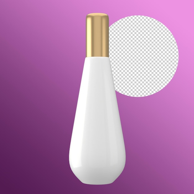 Empaque modelo de botella de tubo para el cuidado de la piel en oro blanco