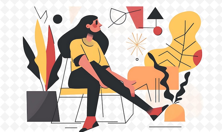 PSD los empáticos sienten las emociones de los demás el diseño es minimalista y geo flat ilustración del festival de arte temático