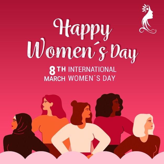 El empoderamiento de las mujeres celebra el Día Internacional de la Mujer el 8 de marzo