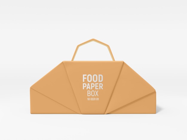Emporter la maquette d'emballage de boîte alimentaire en papier