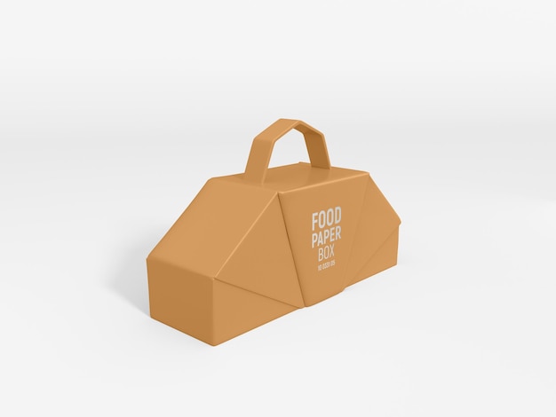 Emporter la maquette d'emballage de boîte alimentaire en papier
