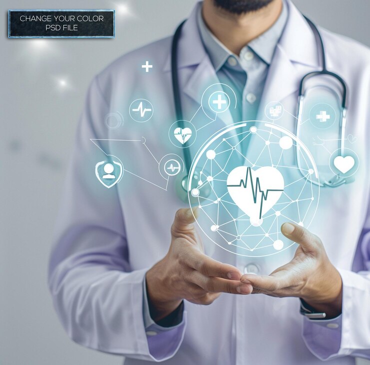 Empower your healthcare designs with our professional and calming stethoscope medical background