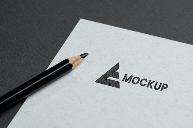 PSD empresa de design de logotipo de mock-up em papel branco