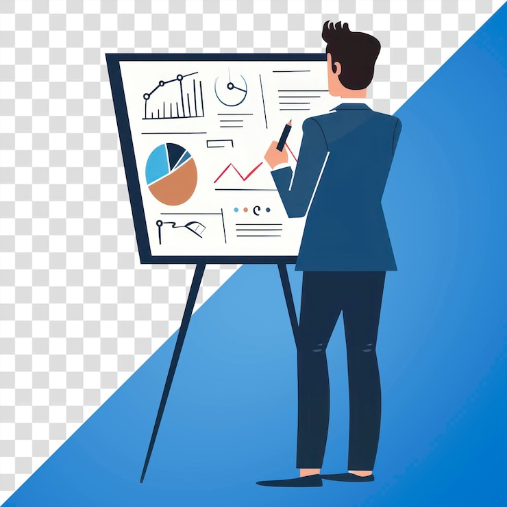 PSD empresário a analisar dados financeiros