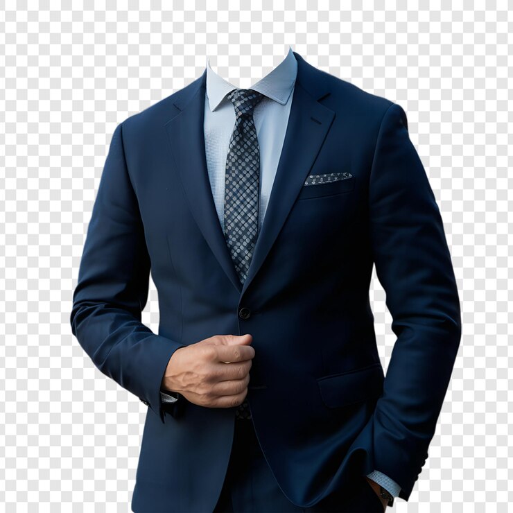 PSD empresario sin cabeza traje blazer png formal en fondo transparente