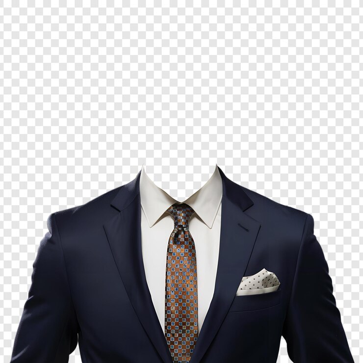 PSD empresario sin cabeza traje blazer png formal en fondo transparente